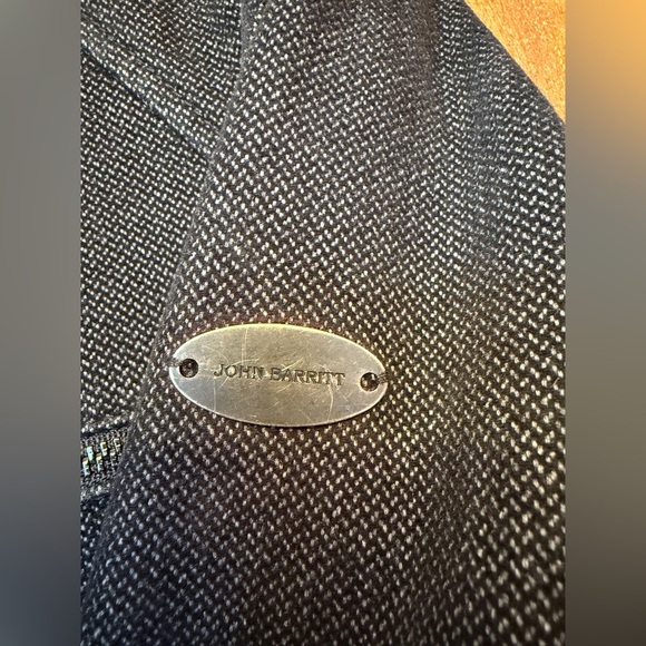 John Barritt Black Tweed Lined Mens Car Coat - Picture 3 of 12